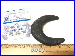AUTHENTIC Native American Mich. RARE Cresent Winged Polished Bannerstone G10 AUTHENTIC Native American Mich. RARE Cresent Winged Polished Bannerstone G10