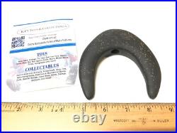 AUTHENTIC Native American Mich. RARE Cresent Winged Polished Bannerstone G10