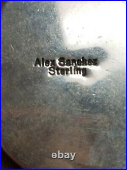 Alex Sanchez Sterling Silver Rare Sun Face & Turquoise Large Pendant