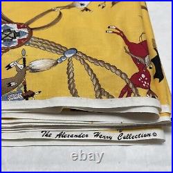 Alexander Henry Native American Cotton Fabric 6 Yards Gold 1991 Pre Owned Rare