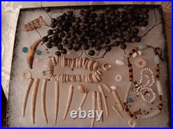 Amazing Display of Mixed Shell Beads and More Rare Antique group