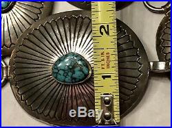 Amazing Rare Orville Tsinnie Sterling HI Grade Turquoise Concho Belt 347GR $5000