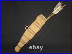 An Early and Rare Modoc Arrow Quiver Basket, Native American Indian, c. 1890