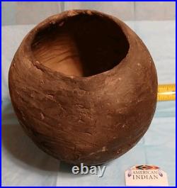 Ancient Native American Artifacts Fired Pottery Vessell. Rare Dig Find