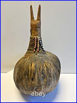 Antique Apache Native American Indian Gourd Canteen RARE 1860's 1890's