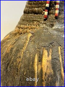 Antique Apache Native American Indian Gourd Canteen RARE 1860's 1890's