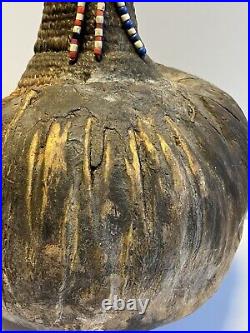 Antique Apache Native American Indian Gourd Canteen RARE 1860's 1890's