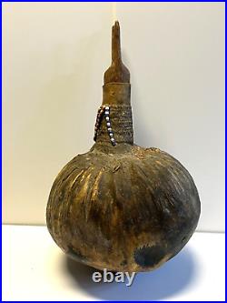 Antique Apache Native American Indian Gourd Canteen RARE 1860's 1890's