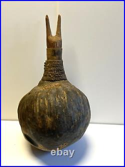 Antique Apache Native American Indian Gourd Canteen RARE 1860's 1890's