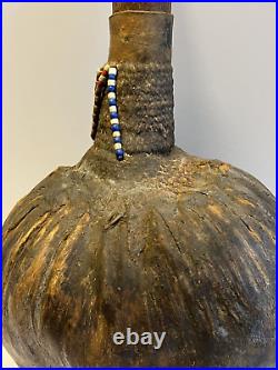 Antique Apache Native American Indian Gourd Canteen RARE 1860's 1890's