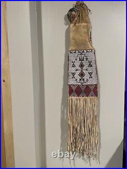 Antique Authentic/Rare Native American Beaded Pipe Bag