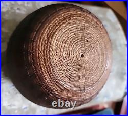 Antique Basket Native American Miniature Ollah RARE Handwoven Great Patina 5×4