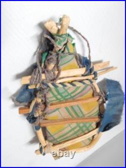 Antique California Mission Chumash Toy / Doll Sized Cradleboard Rare To Find