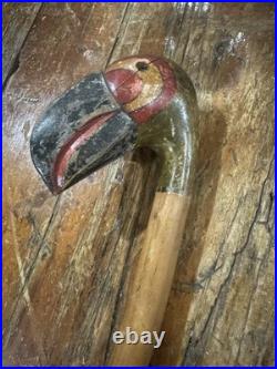 Antique Folk Art Cane Primitive Seminole Native American Beautiful Colors Rare