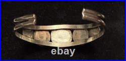 Antique Fred Harvey Era Native American Sterling & Turquoise Cuff Bracelet, RARE