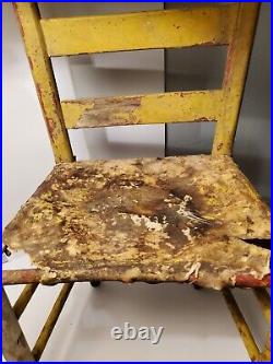 Antique HTF Native American-Handmade Ladderback Cowhide Chair Mid-1800s Rare