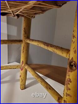 Antique HTF Native American-Handmade Ladderback Cowhide Chair Mid-1800s Rare
