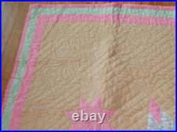 Antique Lakota Star Quilt 44 x 88 Applique Sioux Native American RARE Thus