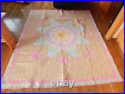 Antique Lakota Star Quilt 44 x 88 Applique Sioux Native American RARE Thus
