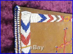Antique Native American Beaded Book Cover (journal, diary sketching) Very Rare