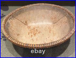 Antique Native American Birch Bark Round Bowl Very Old Very Rare