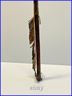 Antique Native American Indian Wood RARE Blunt Point Arrow to Stun Prey # F3