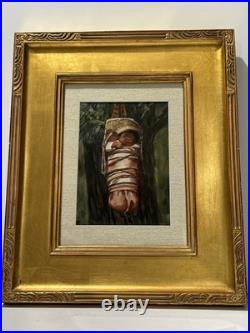 Antique Native American Painting Indian Papoose Esther Hunt Famous Rare Listed