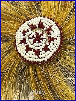 Antique Native American Plains Indian Beaded Armbands Porcupine Hair RARE