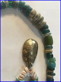 Antique Native American Trade Bead Necklace Northwest Russian Glass Rare Chevron