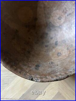 Antique Native American Wood Bowl Tribal Print Rare