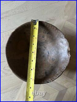 Antique Native American Wood Bowl Tribal Print Rare