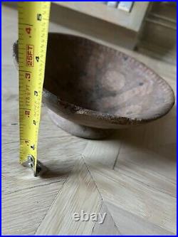 Antique Native American Wood Bowl Tribal Print Rare