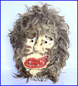 Antique RARE Native American Mask Cherokee Indian Booger FULL Headdress 13