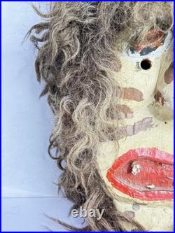 Antique RARE Native American Mask Cherokee Indian Booger FULL Headdress 13