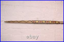 Antique RARE Native American Plains Indian Rawhide Painted Bow Wood Painted 56