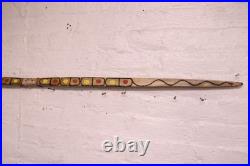 Antique RARE Native American Plains Indian Rawhide Painted Bow Wood Painted 56