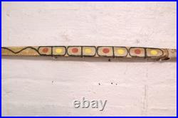 Antique RARE Native American Plains Indian Rawhide Painted Bow Wood Painted 56