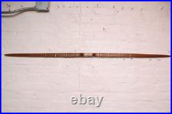 Antique RARE Native American Plains Indian Rawhide Painted Bow Wood Painted 56