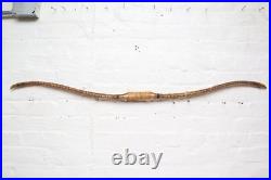 Antique RARE Native American Plains Indian SINEW Wrapped Bow Wood Painted 47