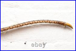 Antique RARE Native American Plains Indian SINEW Wrapped Bow Wood Painted 47