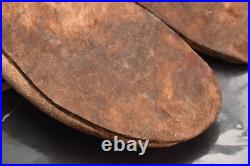 Antique RARE PAIR OF BEADED Native American SIOUX Plains Indian MOCCASINS VTG