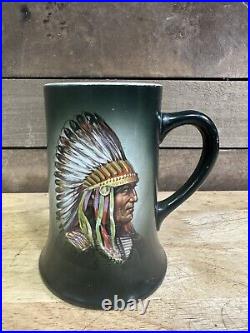 Antique RARE Thos Maddock's Sons Co Trenton NJ Native American Mug