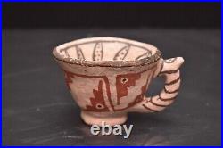 Antique Rare Mojave Pottery Small CUP W Handle California Native American