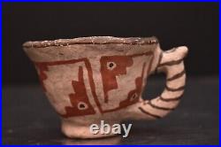 Antique Rare Mojave Pottery Small CUP W Handle California Native American