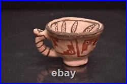 Antique Rare Mojave Pottery Small CUP W Handle California Native American