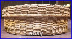 Antique Rare Native American Passamaquoddy Braided Sweetgrass Sewing Basket