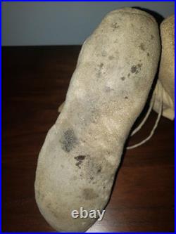 Antique rare 1900s Native American Beaded Plateau Moccasins, Unique