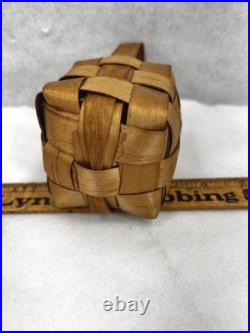 Antique splint ash basket rattle rare Native American Wabanaki original