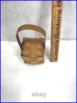 Antique splint ash basket rattle rare Native American Wabanaki original