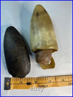 Authentic Native American Artifacts Celts Amazing Condition Rare Horn Pouch